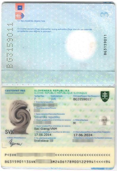 Cestovní pas Slovenska
