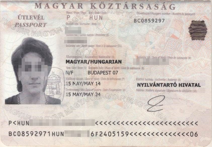 cestovní pas Maďarska