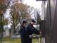 Umístění informačních letáků na smečenském hřbitově
