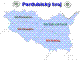 mapa Pardubický kraj