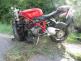 havarovaný motocykl Ducati