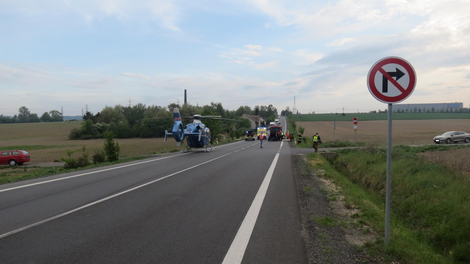 Zásah vrtulníku LZS u dopravní nehody