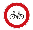 zákaz vjezdu jízdních kol 
