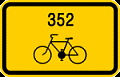 směrová tabulka pro cyklisty