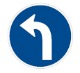 přikázaný směr jízdy vlevo 