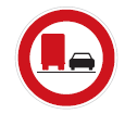 zákaz předjíždění pro nákladní automobily 