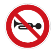 zákaz zvukových výstražných znamení 